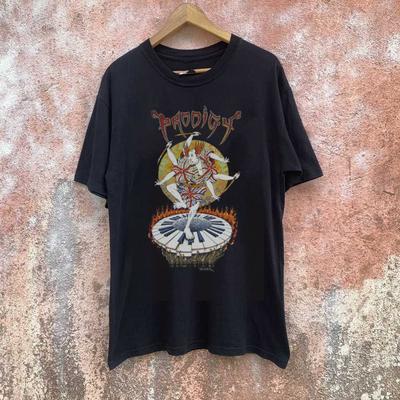 1998 Prodigy Band Tour Schwarzes Unisex T-Shirt Volle Größe S-5XL Unisex T-Shirt