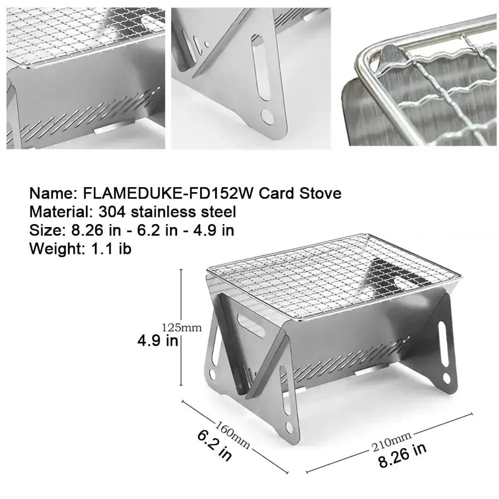 Folding Portable Barbecue Charcoal Grill Barbecue Desk Tabletop Outdoor Stainless Steel Smoker BBQ for Outdoor Cooking Camping