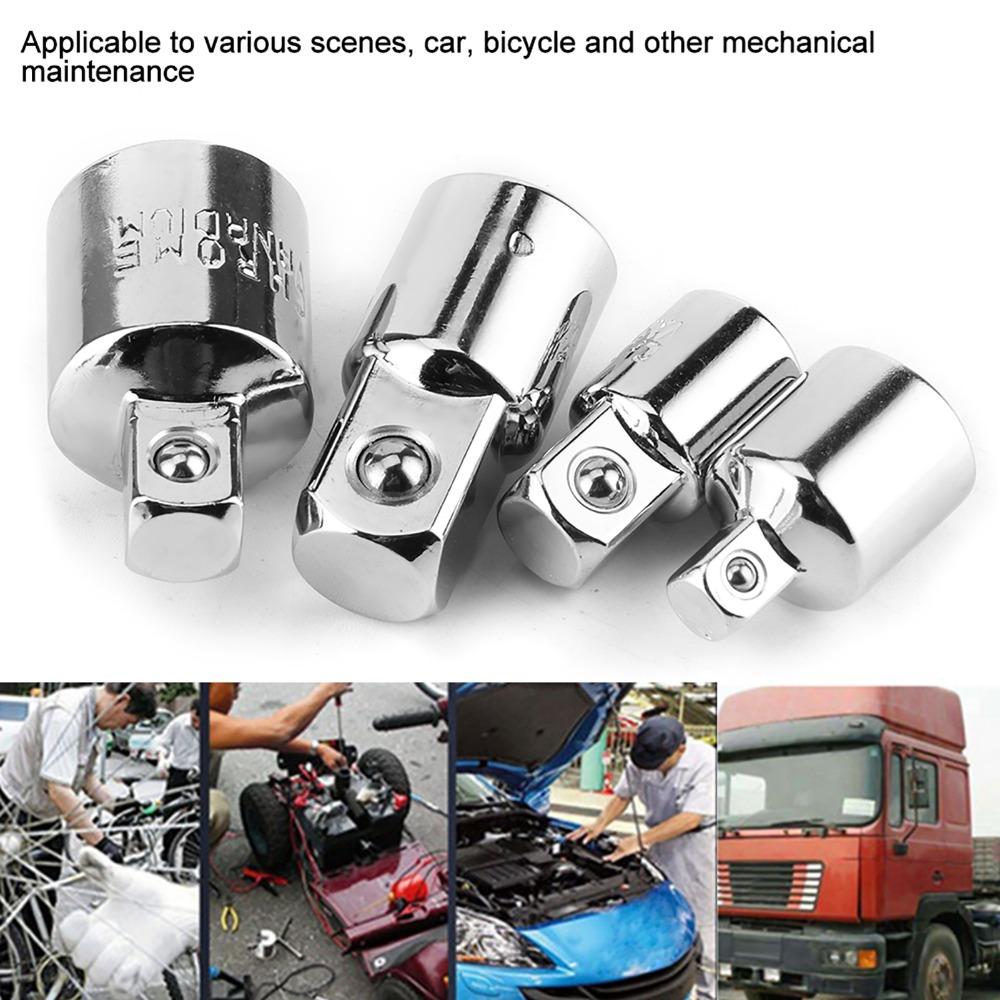 4PCS Black & Sliver Wrench Adapter Set  Motorcycle Full Routine Maintenance Work