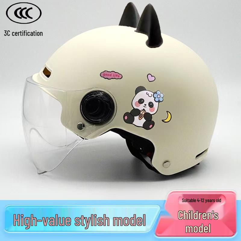 3C Certified Kids' Electric Bike Helmet: Cute, Breathable, Lightweight, Sun-Protective for Boys & Girls