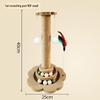 Vertical Cat Scratcher Tree with Teasing Stick and Nail Sharpening Toys for Self-Entertainment
