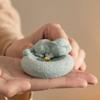 Blue Sandstone Cat Incense Insert Tea Pet Incense Seat Living Room Indoor Line Incense Sandalwood Tea Ceremony Desktop Ornament