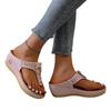 Foreign trade women's shoes summer new beach toe slope heel cool slippers women European beautiful women sandals spot