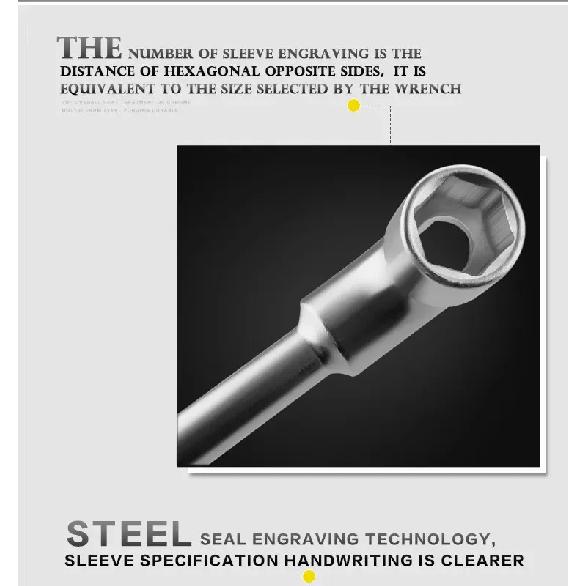 CRV Steel L Type Socket Spanner L Wrench 6 Point Hand Tools Automotive Mechanical Tool 8 10 12 13 14mm
