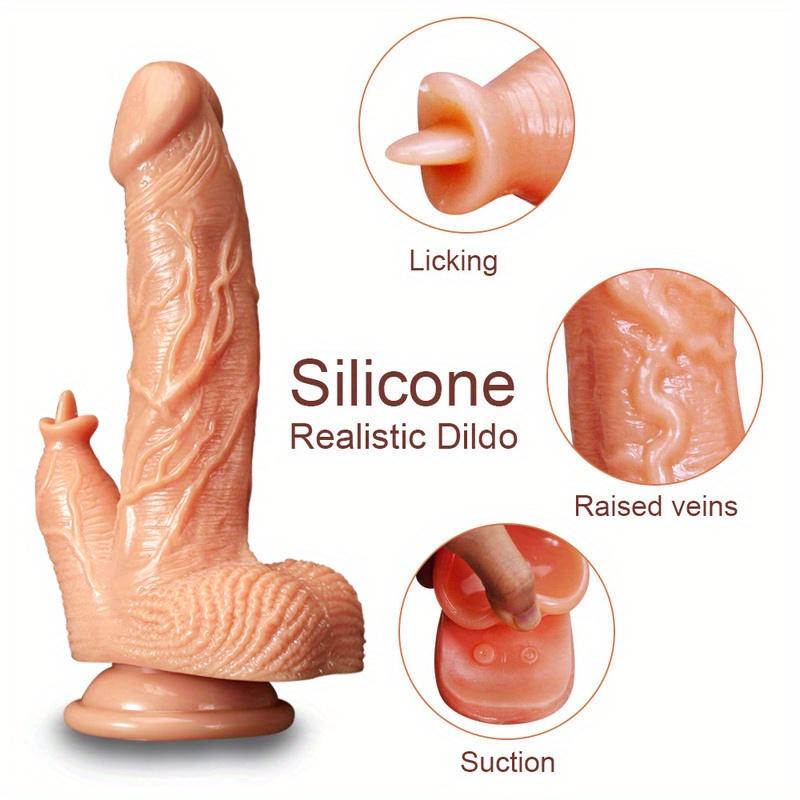 Realistyczne wbijanie Dildo lizanie wibrator wibracyjne wibratory i ogrzewanie tryby lizania dla odbytu łechtaczka stymulacja punktu G pilot zabawki erotyczne dla dorosłych