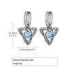 Moonstone Stainless Steel Hoop Earrings for Men Boys,Waterproof Stainless Steel Star Ear Drop,New Fashion Hiphop Zircon Gifts