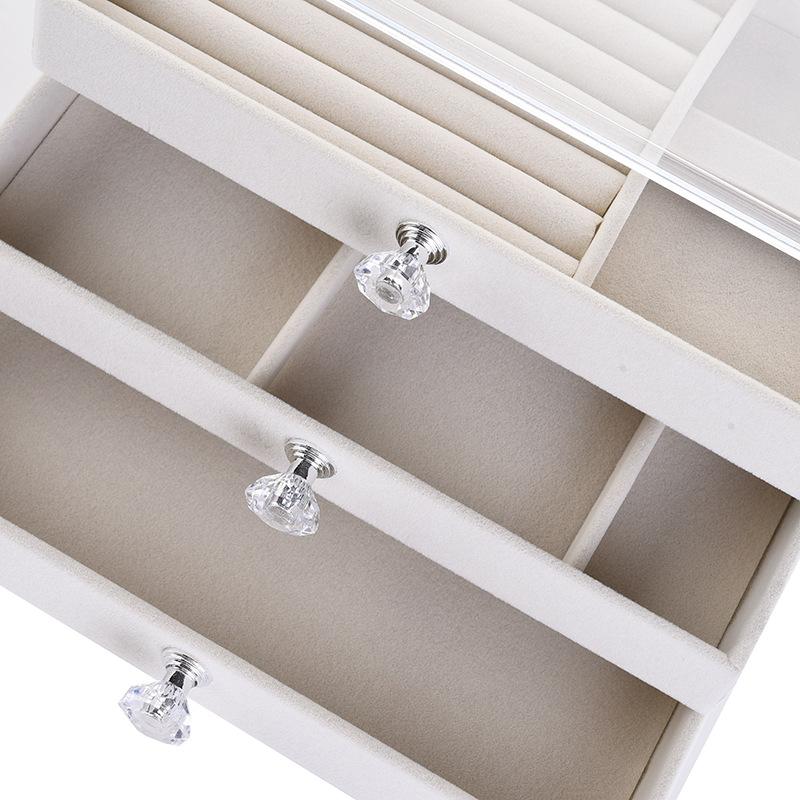 Three Layers Plastic Jewelry Box Jewelry Storage Box Jewelry Display Ring Earrings Necklace Acrylic Organizer Jewlery Holder