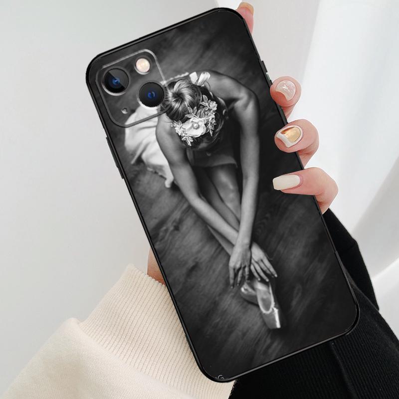 Ballerina Ballet Dance Girl Phone Case For iPhone 11 12 14 Pro Max 13 Mini X XR XS Max 7 8 Plus SE 2020 Soft Back Cover