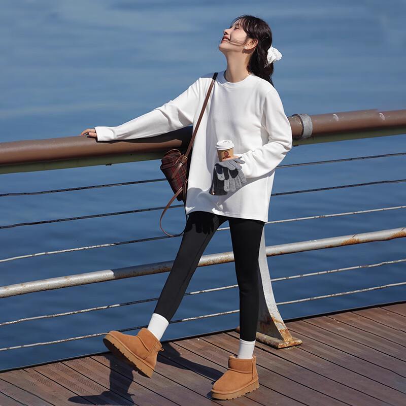 Women's Autumn Winter Loose Fit Long Sleeve Base Shirt