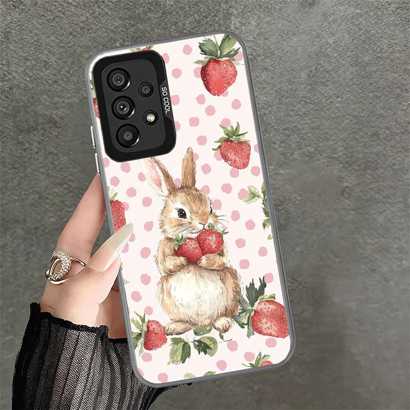 Cute Cartoon Bunny Rabbit Shockproof Phone Case for Samsung A17 A16 A15 A14 A37 A57 A36 A56 A26 A35 A55 A25 A34 A54 A24 A13 A23