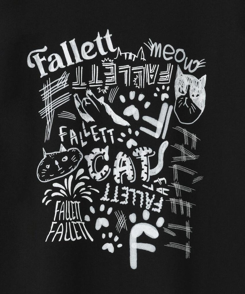 FALLETT Nero Drawing Oversized Short Sleeve T-Shirt Black