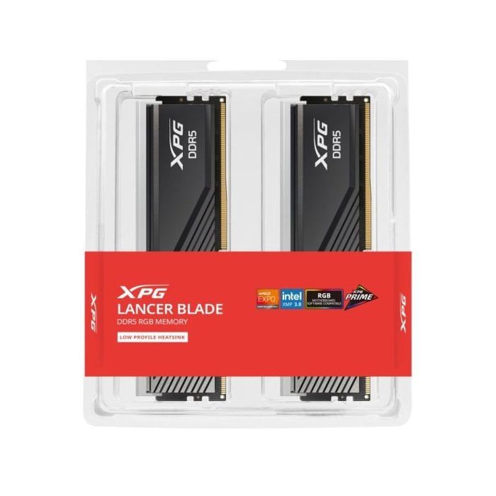 Módulo RAM ADATA LANCER BLADE RGB DDR5 32GB 2x16GB 6000MHz CL36 EXPO/XMP Disipador Bajo Perfil