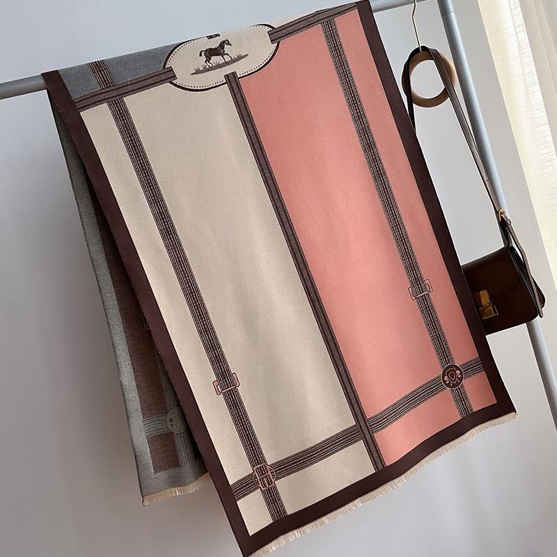 Luxury Design Cashmere Scarf for Women Winter Warm Shawl Wrap Pashmina Bufanda with Tassel Thick Blanket Poncho Echarpe Bandana