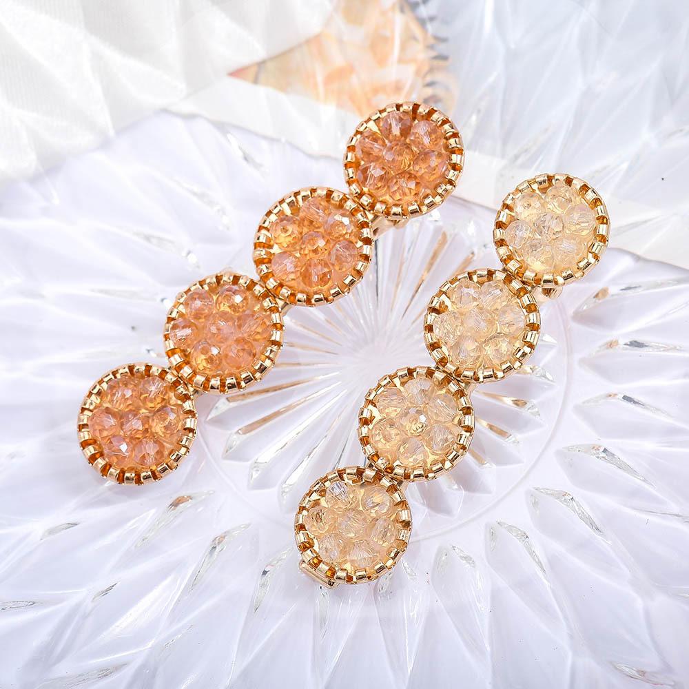 Korean Chic Round Pearl Flower Hair Pins Vintage Barrettes Hair Clips Set Crystal Metal Hair Accessories Hairgrip for Women