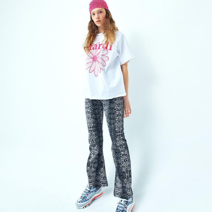 [Mardi mercredi] T-Shirt Flowermardi_white Violett