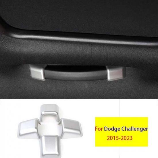 Fit For Dodge Challenger 2015-2023 Matte Silver Car Top Roof Armrest Strip Cover