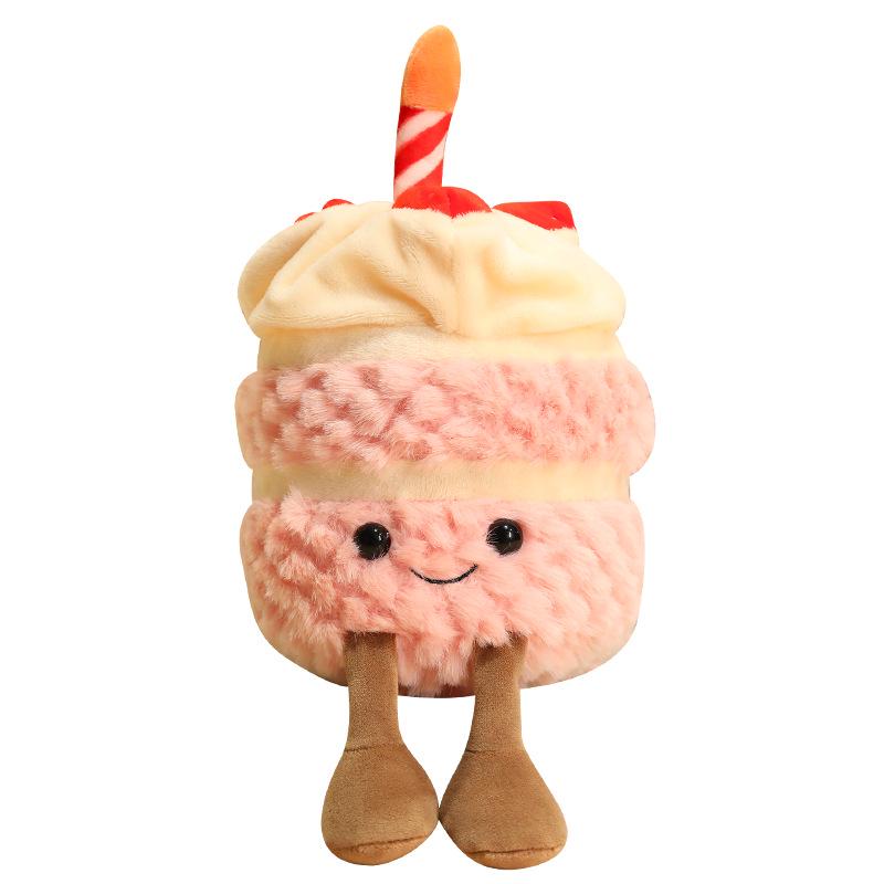 Birthday Cake Plush Doll Bag - Cute Toy Pendant & Gift for Girls