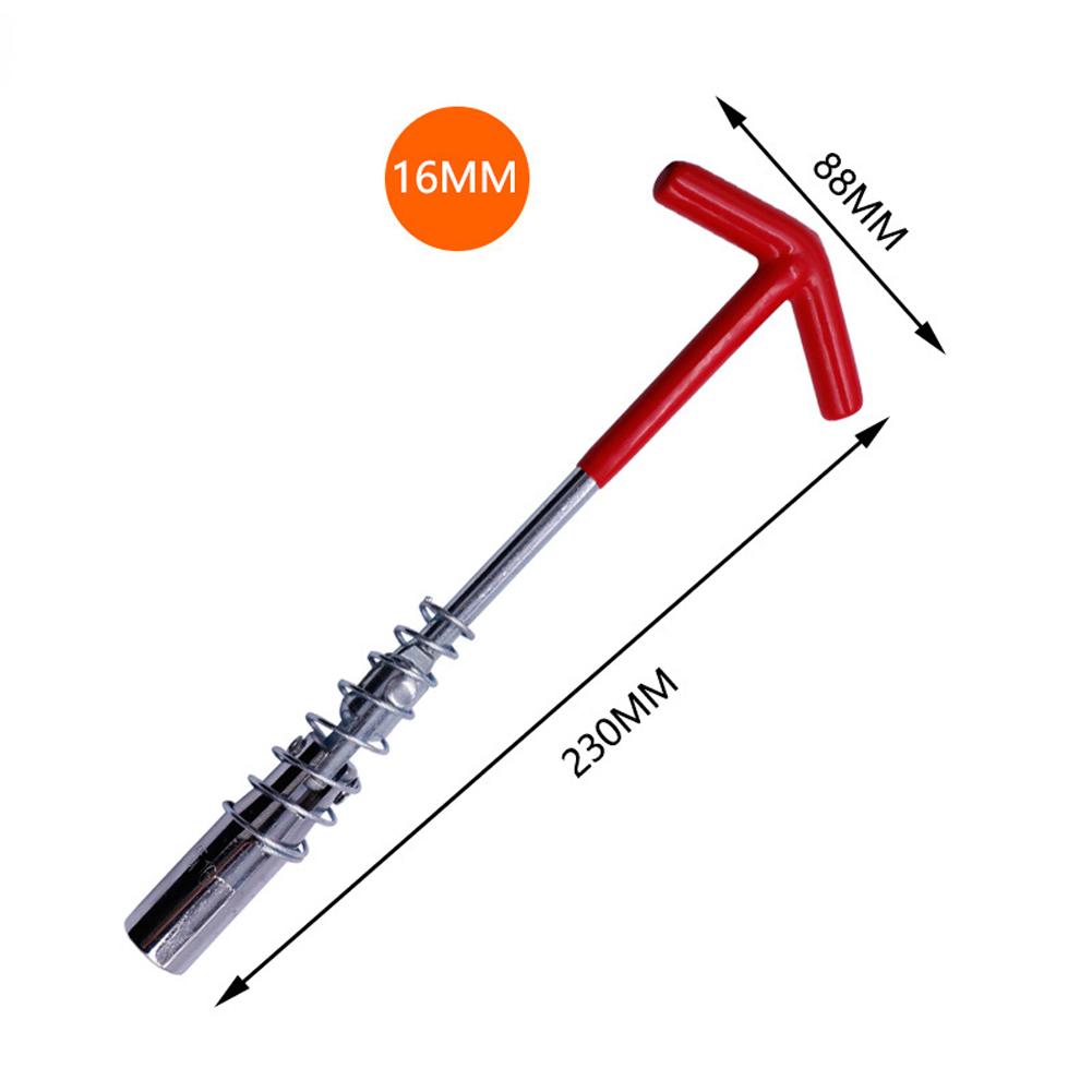 Car Universal T-Handle Spark Plug Wrench Kit 14mm/16mm/21mm Torsion Remover Installer Joint Spark Plug Socket Tool Car Accessory