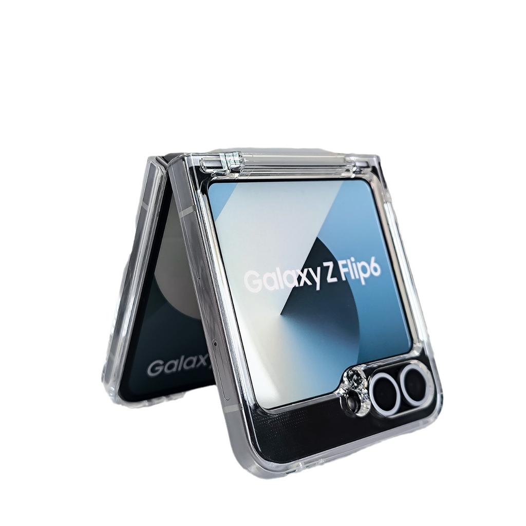 Neu für Samsung ZFlip6 Handyhülle Armband Transparent Faltbar Flip5 Hautgefühl Handy Schutzhülle