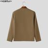 INCERUN Oversized Men Casual Long Sleeve Buttons Up Blazer Tops
