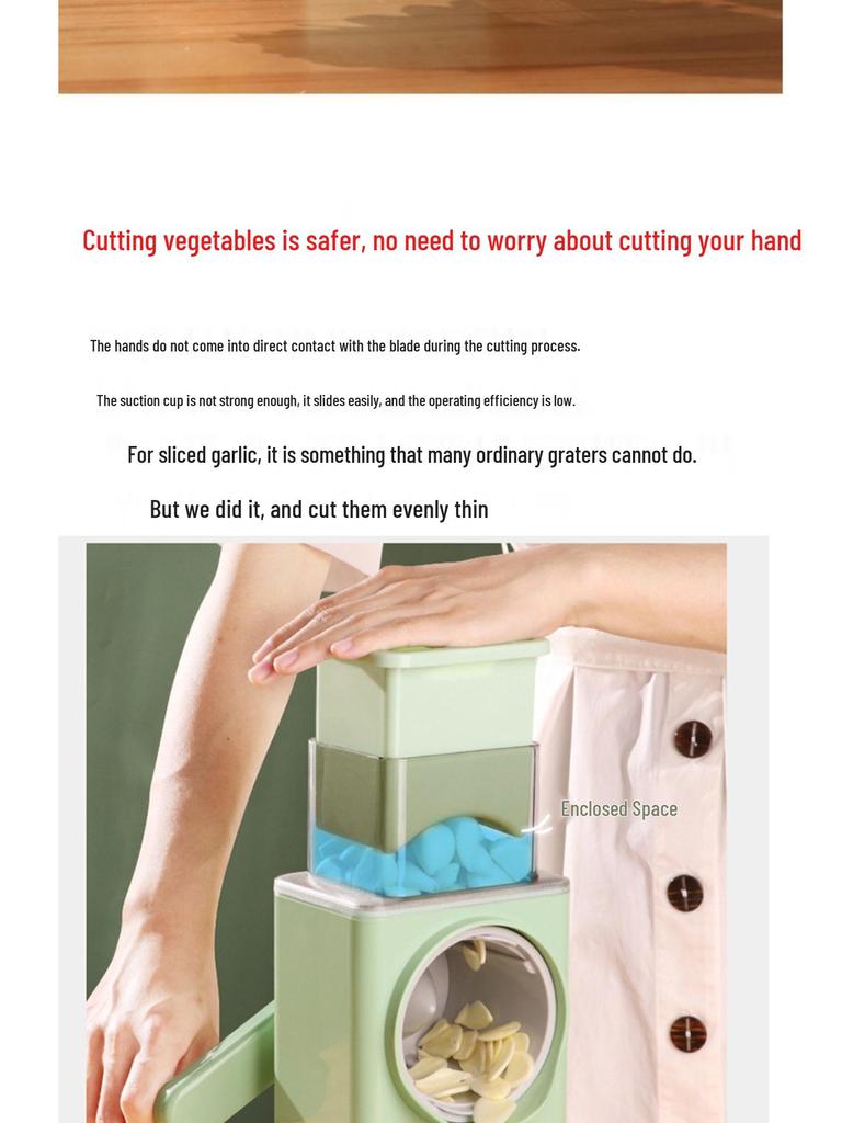 Multifunctional Vegetable Slicer & Grater with Hand Guard