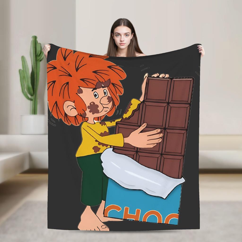 Warme weiche Decke Kinder Erwachsene Dekorative P-Pumuckl Überwurfdecke Regen Flanell Tagesdecke Für Wohnzimmer Neuheit Sofa Bettbezug