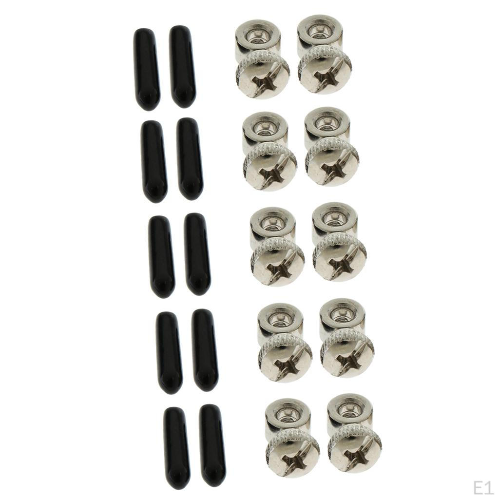 5x Adjustable Screws with End Cap Cover for Skipping Cable Workout