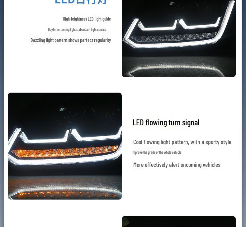 LED Daytime Running Light & Turn Signal for 08-20 VW Amarok Headlights