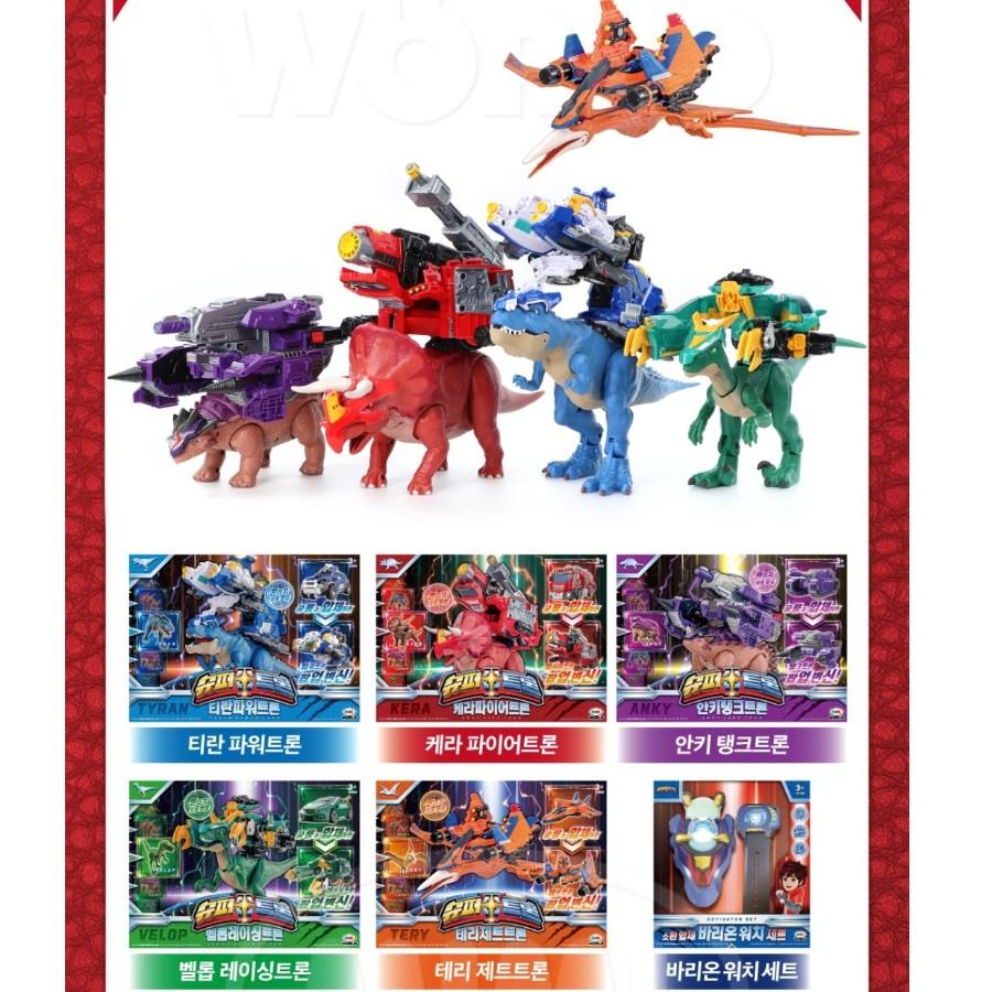 [Oficjalny sklep MIMI World] Supertron Kera Firetron/Anki Tanktron/Tiran Powertron/Terry Jetron , Koreańskie zabawki postaci