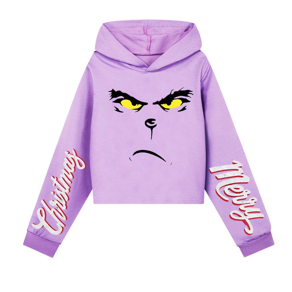 Uformell mote for barn Juleprintet hettegenser med lange ermer (Uten snøring)