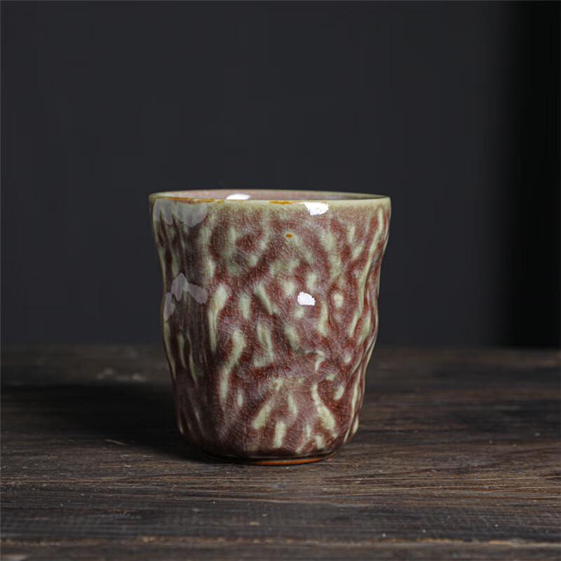 Retro Japanese Style Ceramic Stone Pattern Tea Cups