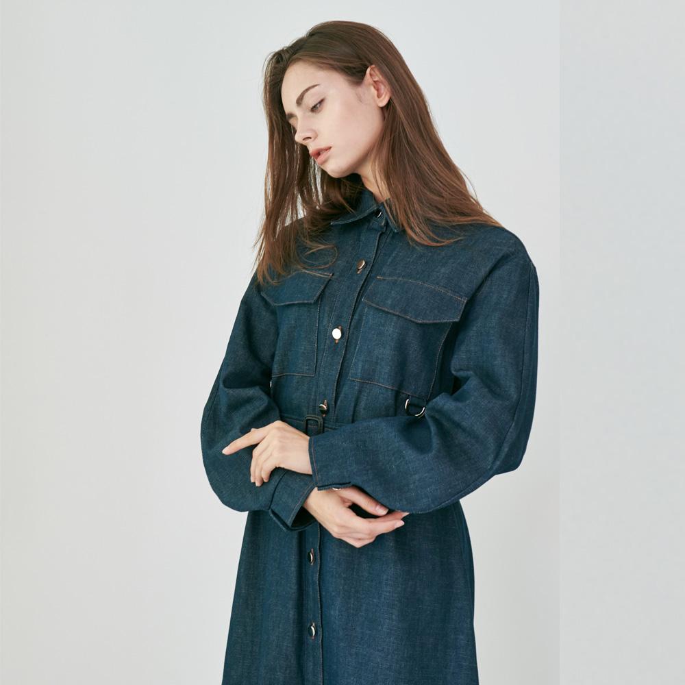 Bunderghost Bishop Sleeve D-Ring Denim Dress
