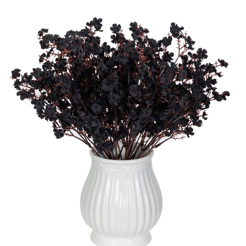 

Шелковая гипсофила искусственный цветок горячая распродажа дом свадьба букет невесты улица сад комната фестиваль DIY подарок скрапбук украшение 2 pieces чёрный