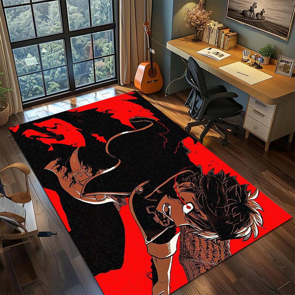 Black Clover Printed Rug Carpet Non Slip Washable Floor Mat for Gamer Room Large Area Rug Home Decor Bedside Carpet -xia01