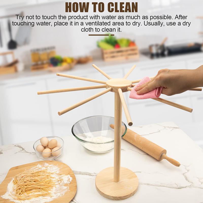 Pasta Drying Rack Wooden Spaghetti Dryer Stand Noodles Drying Holder Hanging Racks Cooking Pasta Tools Kitchen Gadgets