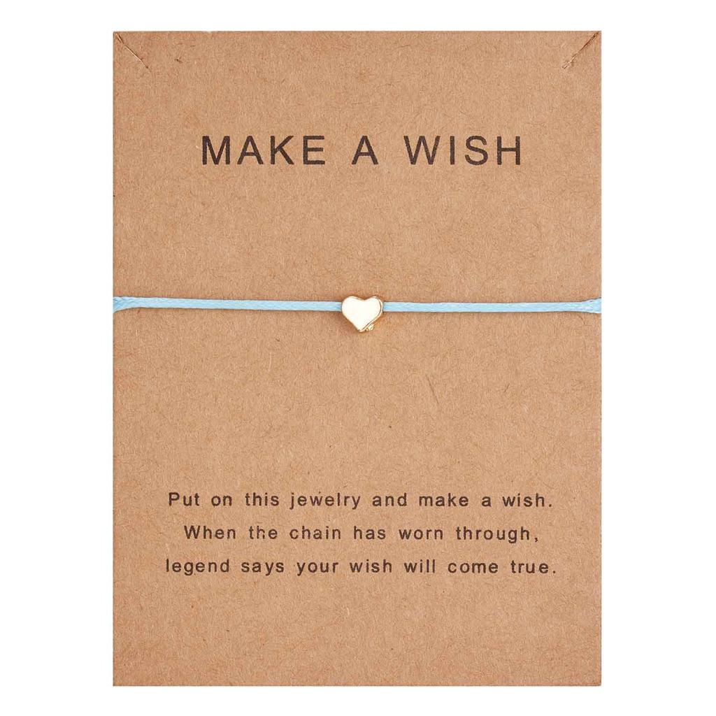 Make a Wish Crown Five-stars Cross Heart Woven Paper Card Bracelet Adjustable Lucky Red String Bracelets Femme Jewelry