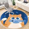 1PC Cat Fish Office Round Area Rug,  Mat Suitable ForOffice, Under Office Chairs Bedroom Living Room Home Decor, Room Deco