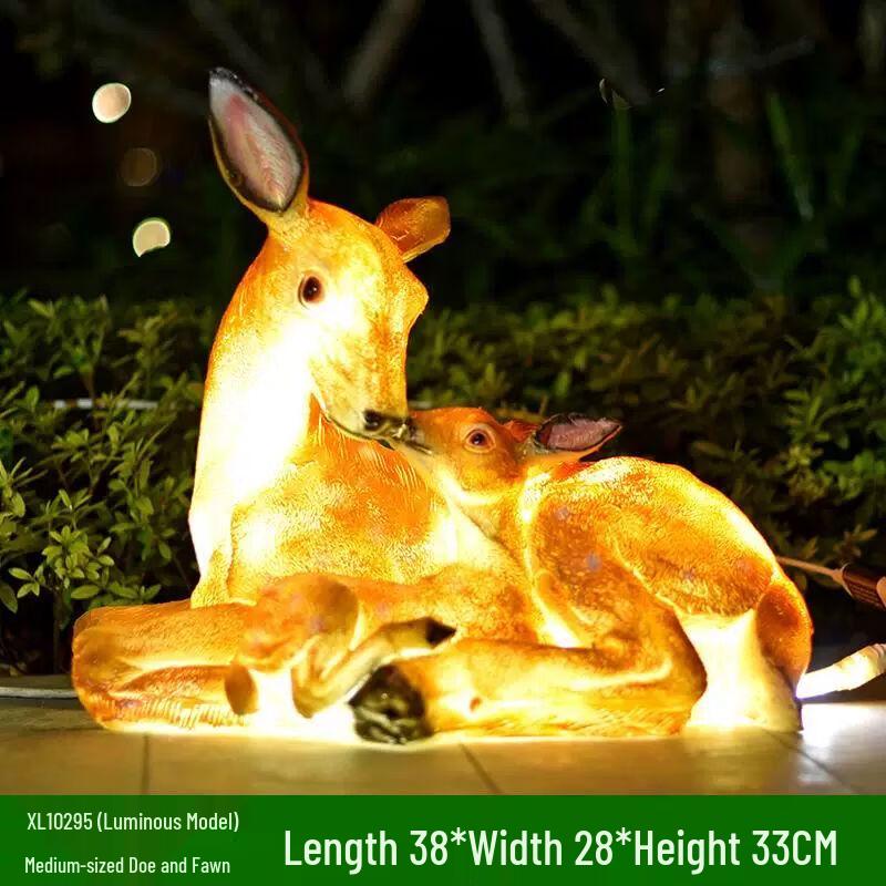 Outdoor Luminous Sika Deer Sculptures