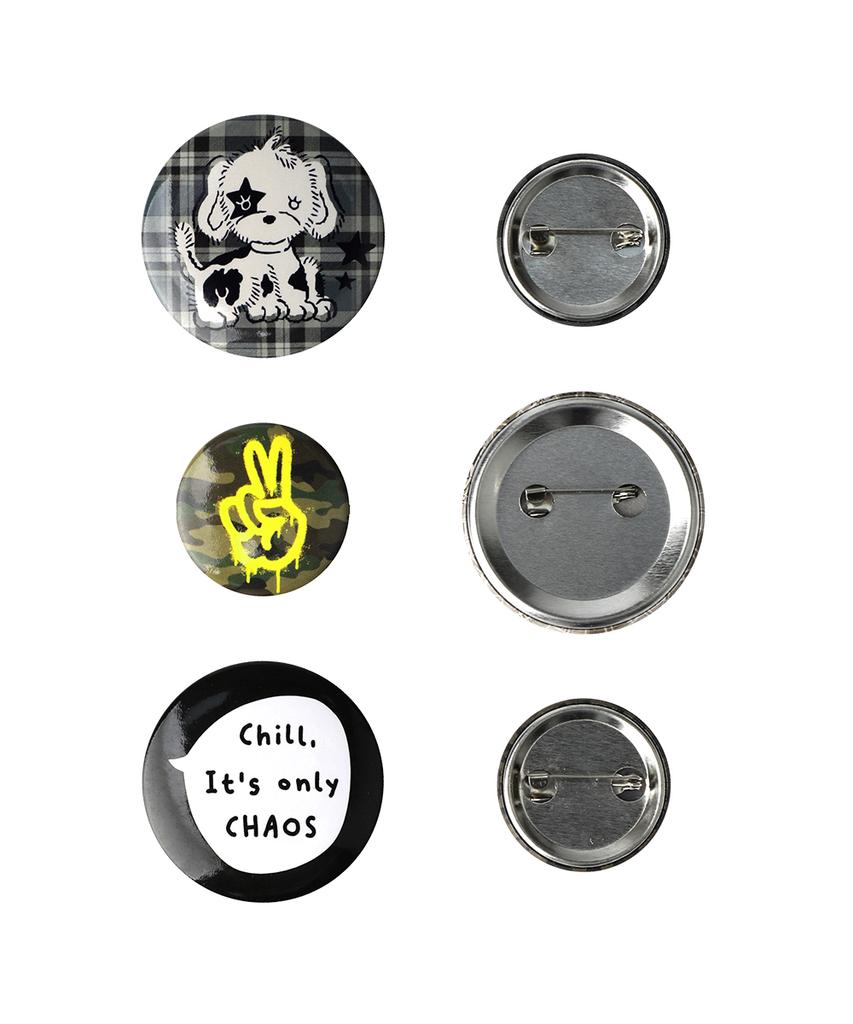 Mahagrid Festa Button Pin Set Black(Mg2Fmmab65A)