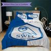 Sheffield Wednesday  Pattern Bedding Uilt Set Uilt Cover Pillowcase Home Decoration Birthday Gift (1 * Duvet Cover + 2 * Pillowcase  Without Core)
