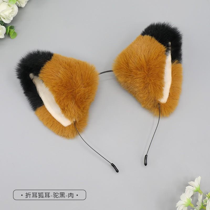 Anime Cat Ear Headband Tail Set Cosplay Party Plush Feline Accessory Adult Fans
