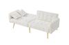 Two-seater Multifunctional Sofa Bed, Adjustable Backrest + Multi-position Armrests. Modern Folding Sofa for Living Room - Velour Cover.