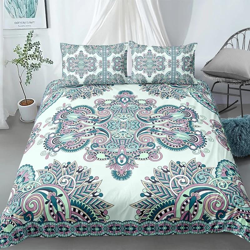 Mandala Zestaw Pościeli Poszwa na Kołdrę Kołdra Boho Narzuta Zestawy Pościeli Poliestrowa Poszwa na Kołdrę King Queen Full Double Twin Poszwa na Kołdrę