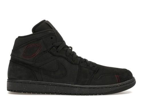 

Jordan 1 Mid Black/Red - FD8634-001 EU 44.5 чорний