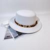 Autumn and Winter New Flat Top Hat Women's British Retro Versatile Face Small Temperament Top Hat Men's Fashion Casual Hat Batch