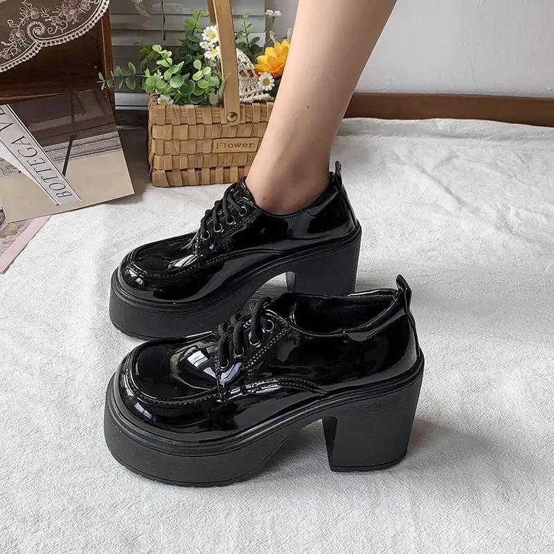 

Женские эс Весна Новые круглый носок Тонкий Ботильоны На шнуровке Модные Плоские каблуки 40