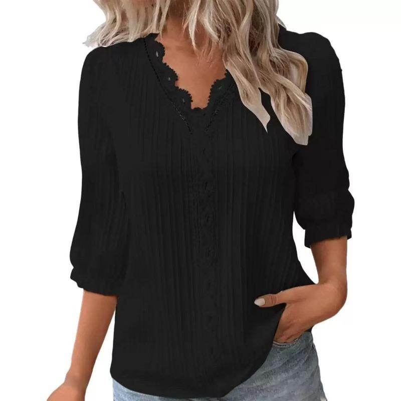 BITCED Women's Fashion Casual V-Neck 1/2 Sleeves Blouses & Shirts