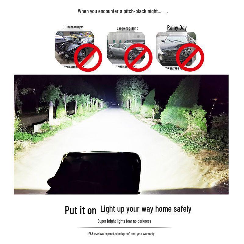 New Jiefang J6P Laser Headlight Assembly: Super Bright LED, Three-Lens, Flowing Water, Front Bumper.