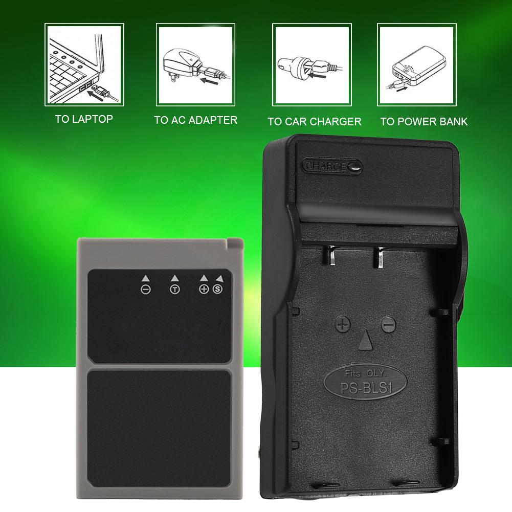 USB Battery Charger Charging Station With USB Cable for Olympus BLS1 BLS5 BLS50 Fuji FNP140