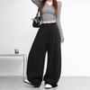 Premium Women's Cotton Wide-Leg Drawstring Pants - Versatile Fall/Winter Casual Wear